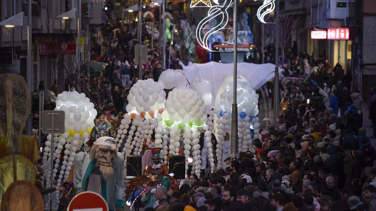 Los Reyes Magos recorren Pontevedra