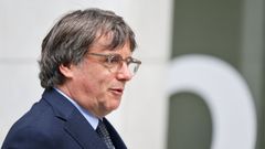 Puigdemont, este martes en Bruselas, antes de su reunión con Illa.