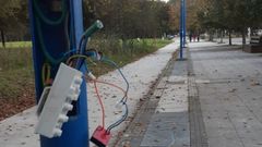 En la imagen, de archivo, desperfectos causados por un robo de cable en Cabanas a finales del 2021.