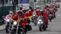 Imagen de archivo de una papanoelada motera en Betanzos