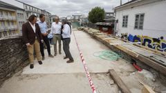 El nuevo pavimento del adarve de la Muralla de Lugo a la altura de la R�a do Moucho