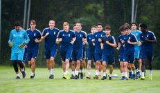 convocatoria entrenamiento requexon.Los jugadores del Real Oviedo durante el entrenamiento del mi�rcoles