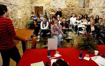 El cineasta Omar Rabu�al fue uno de los invitados a exponer su experiencia emprendedora.