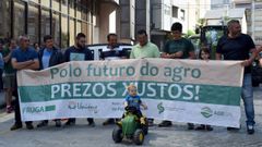 Ganaderos y agricultores se manifestaron en Ourense