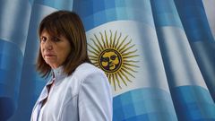 Patricia Bullrich, antes de la conferencia de prensa en Buenos Aires.
