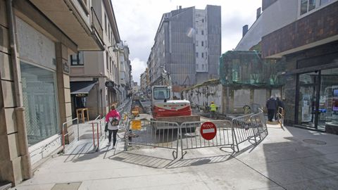 Obras de peatonalización del centro de Lugo