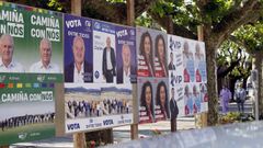 La figura del candidato es la predominante en los carteles electorales.