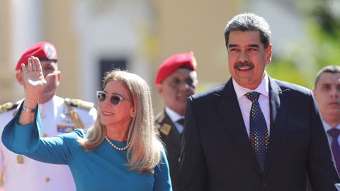 Nicols Maduro, este viernes llegando a la Asamblea Nacional venezolana para asumir la Presidencia.