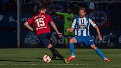 Imagen del �ltimo enfrentamiento entre el Osasuna y el Deportivo disputado en el 2019