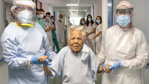 Paciente espa�ola de 105 a�os dada de alta por coronavirus 