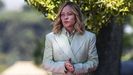 La primera ministra italiana, Giorgia Meloni, en Villa Doria Pamphilj en Roma el pasado martes.