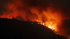 Incendio en Caldas de Reis durante octubre de 2017