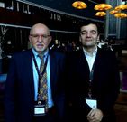 Los neur�logos Manuel Arias y �ngel Sesar, ayer en Barcelona.