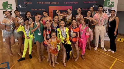 Bailarines de Ritmo Lugo, en el campeonato gallego.