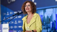 La ministra de Hacienda, vicepresidenta primera del Gobierno, vicesecretaria general del PSOE y secretaria general del PSOE en Andalucía, María Jesús Montero.