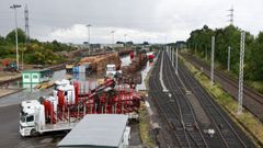 La terminal de mercancas de Lugo ha sido electrificada para que los convoyes puedan conectarse al corredor europeo