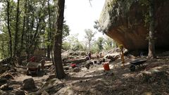 Imagen de las excavaciones arqueol�gicas en el castro