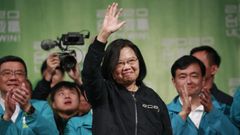 La progresista Tsai sac� veinte puntos de ventaja a su rival