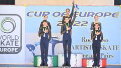 Marta y Adri�n Blanco, en el segundo caj�n del podio de la competici�n continental.