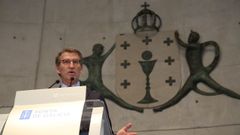 N��ez Feijoo compareciendo tras el Consello de la Xunta celebrado en Lugo