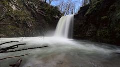 Cascada de O Pombar, en el ro Quiroga, cerca de la localidad de Cruz de Outeiro