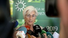 Mar�a Jos� Segarra, en el pazo de Mari��n cuando era fiscala general del Estado