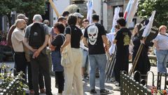 Protesta de Galiza Nova durante la entrega de la Medalla de Galicia a Leonor.