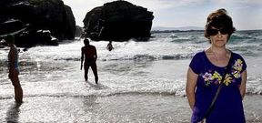 Paloma y su esposo repiten en As Catedrais porque esta playa les cautiv�. 