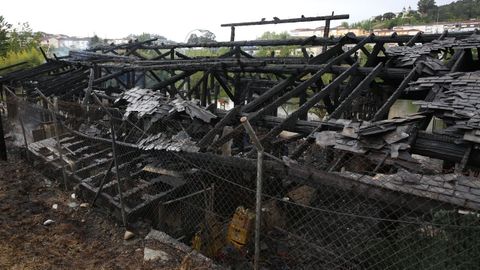Las Termas Chavasqueira, tras el incendio.