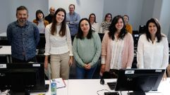 Algunos de los 38 auxiliares administrativos de la Xunta que este mi�rcoles comenzaron a trabajar en Pontevedra. 