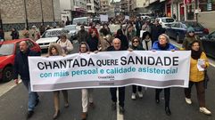 Cabecera de la manifestaci�n celebrada el pasado s�bado en Chantada