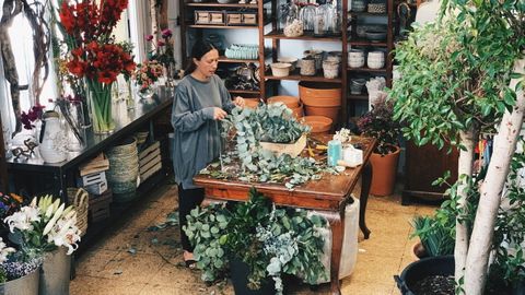 Silvana Sánchez, propietaria de Flores Verdelar, en una foto de archivo.