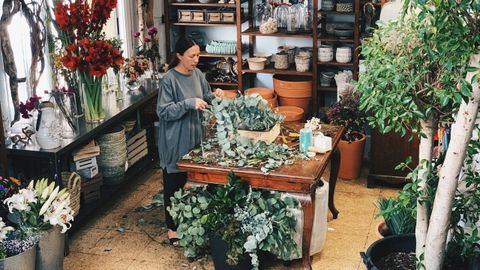 Silvana Snchez, propietaria de Flores Verdelar, en una foto de archivo.