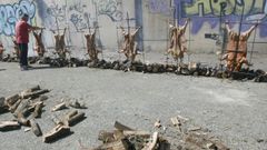 Imagen de otra fiesta con cerdo al espeto