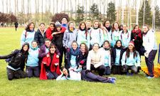 Imagen del equipo femenino despu�s de la victoria en la primera fase de la Liga de Clubes.