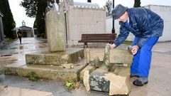 Estragos en el cementerio de Carballo debido al temporal