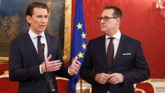  Sebastian Kurz y Heinz-Christian Strache
