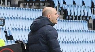 Fredi �lvarez, durante el Celta Fortuna-Avil�s de este domingo.