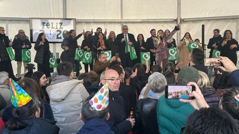 Las prebadaladas se celebraron en la praza del Concello