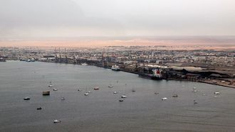 Puerto de Walvis Bay, en Namibia