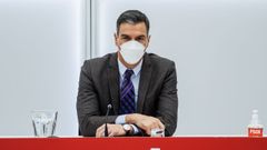 El presidente del Gobierno, Pedro S�nchez, en una reuni�n de la ejecutiva del PSOE.