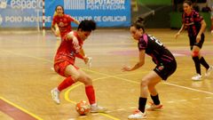 Partido entre el Poio Pescamar y el Futsi disputado este s�bado