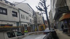 Intervenci�n de los bomberos de Lugo en R�o Ulla