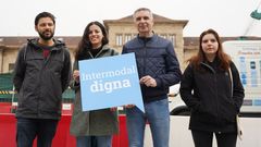 El BNG celebr� una rueda de prensa frente a la estaci�n de ferrocarril