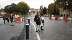 Cuando los pivotes estn iluminados de verde se puede cruzar por cualquier punto.