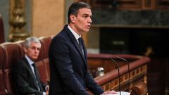 Pedro Snchez, en su comparecencia este mircoles en el Congreso de los Diputados, durante la que se refiri a Alcoa