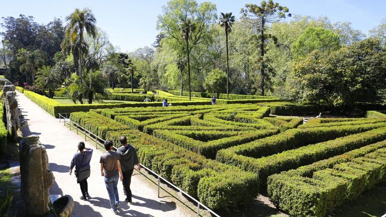 Imagen de archivo de los laberintos en los jardines del pazo de Castrelos.