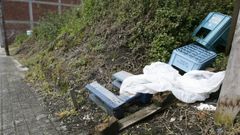 Foto de archivo de un vertido en una calle de Burela