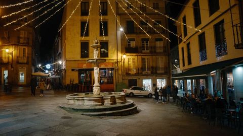 Imagen de la praza do Ferro esta Navidad