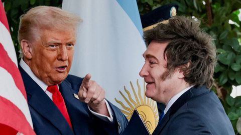Donald Trump y Javier Milei, en una imagen del pasado mes de octubre.